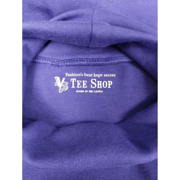 Vs Tee Shop Misses XL Blue Turtleneck Short Sleeve Top - Picture 7 of 7
